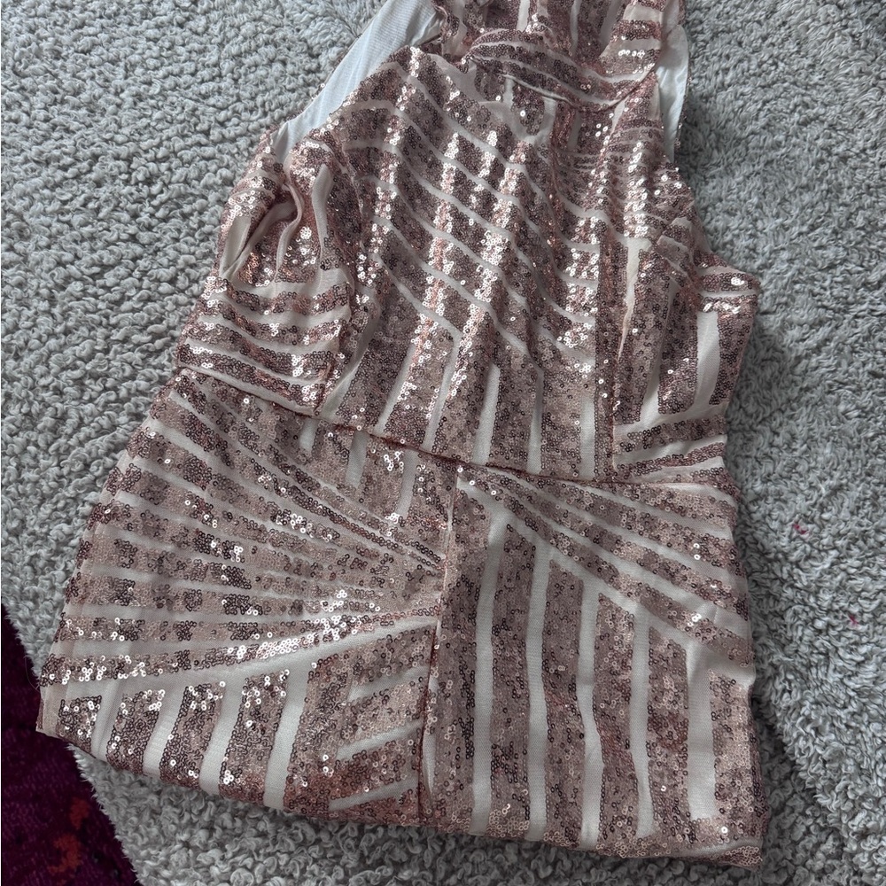Sequin Striped Jumpsuit - Picture 4 of 7